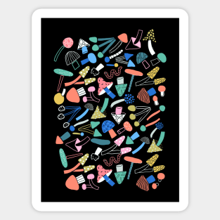 Colorful mushrooms Sticker